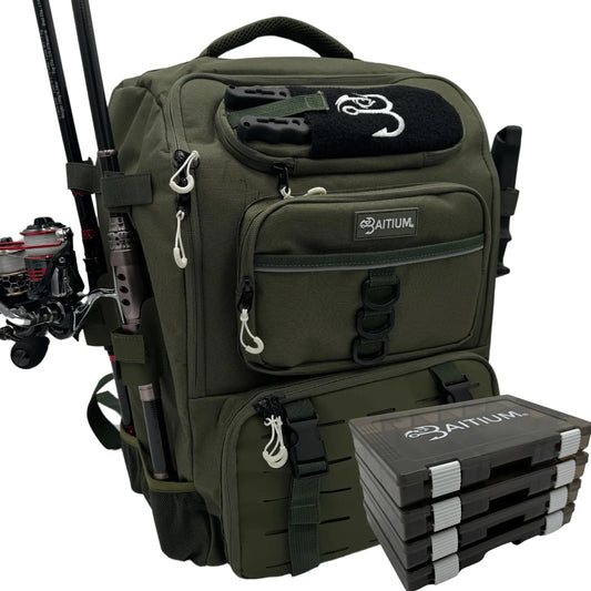 Baitium Fishing Backpack Fishing Tackle Backpack With Rod Holders