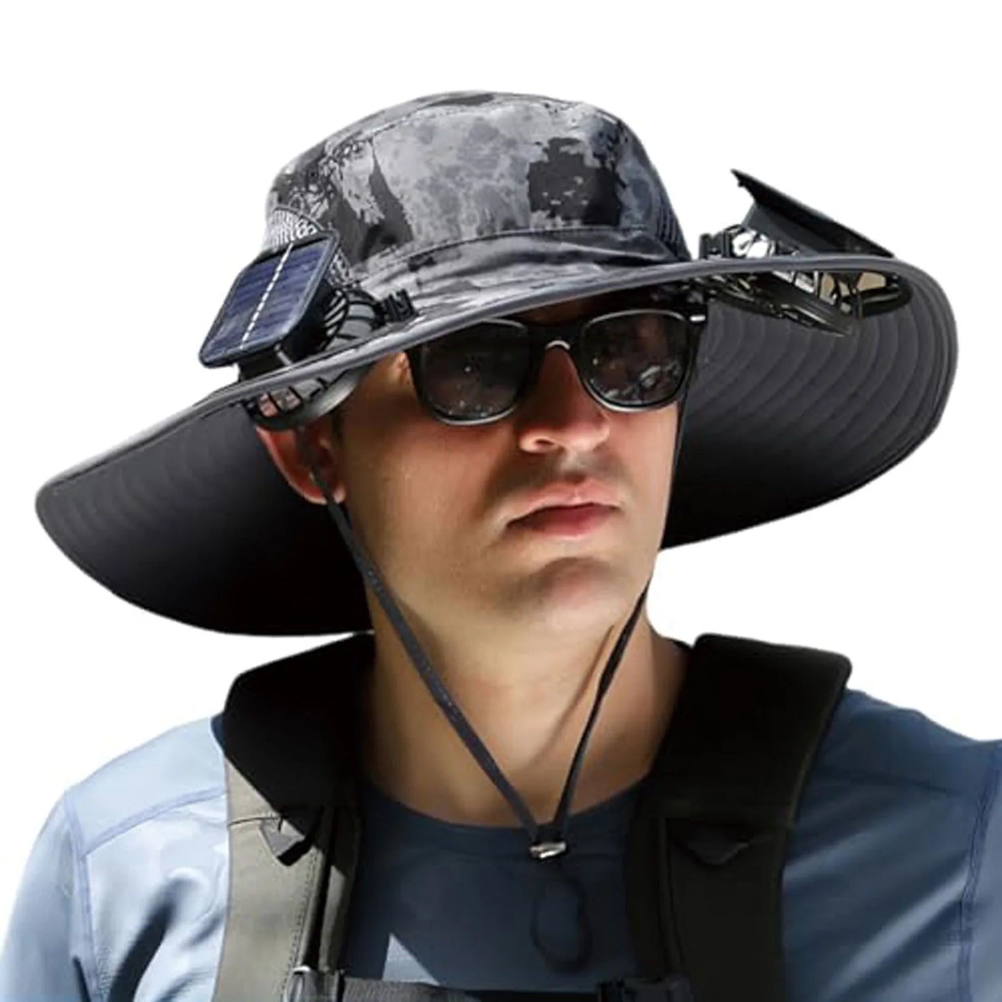 Solar Fan Wide Brim Sun Hat